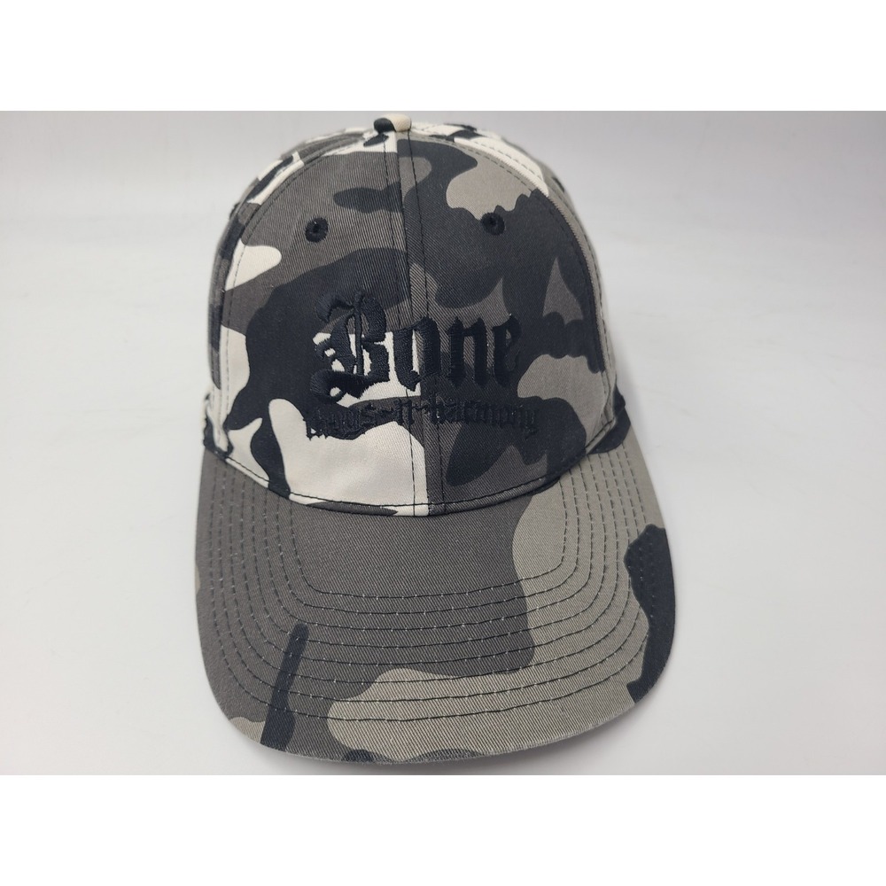 Bone Thugs-N-Harmony Camo‎ Snapback Hat Cap Hip Hop Rap Music Gray Black White